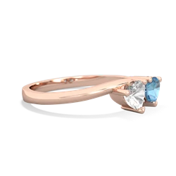 White Topaz Sweethearts 14K Rose Gold ring R5260