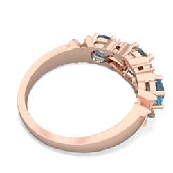 White Topaz Hugs And Kisses 14K Rose Gold ring R5016