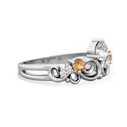 White Topaz Crown Keepsake 14K White Gold ring R5740