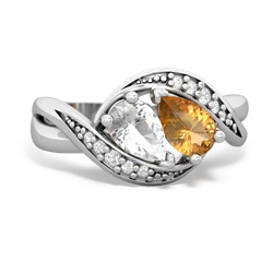 White Topaz Summer Winds 14K White Gold ring R5342