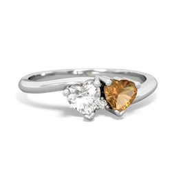 White Topaz Sweethearts 14K White Gold ring R5260