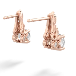 White Topaz Antique Elegance 14K Rose Gold earrings E3100