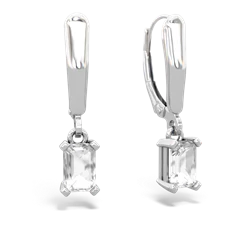 matching earrings - 6x4mm Emerald-Cut Lever Back