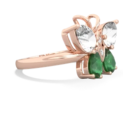 White Topaz Butterfly 14K Rose Gold ring R2215