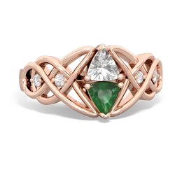 White Topaz Keepsake Celtic Knot 14K Rose Gold ring R5300