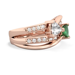 White Topaz Bowtie 14K Rose Gold ring R2360