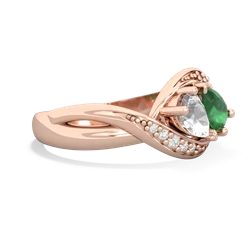 White Topaz Summer Winds 14K Rose Gold ring R5342