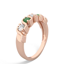 White Topaz Anniversary Band 14K Rose Gold ring R2089