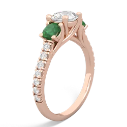 White Topaz Pave Trellis 14K Rose Gold ring R5500