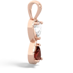 White Topaz Infinity 14K Rose Gold pendant P5050