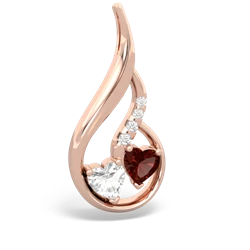 White Topaz Keepsake Curves 14K Rose Gold pendant P5450