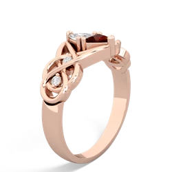 White Topaz Keepsake Celtic Knot 14K Rose Gold ring R5300