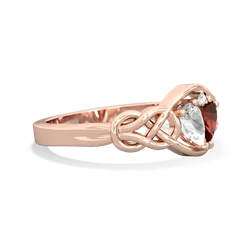 White Topaz Celtic Love Knot 14K Rose Gold ring R5420