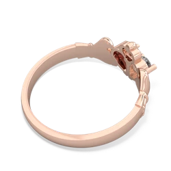 White Topaz 'Our Heart' Claddagh 14K Rose Gold ring R2388