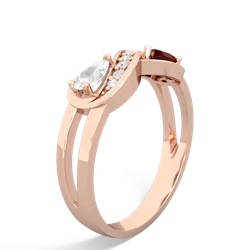 White Topaz Diamond Infinity 14K Rose Gold ring R5390