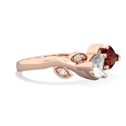 White Topaz Floral Elegance 14K Rose Gold ring R5790