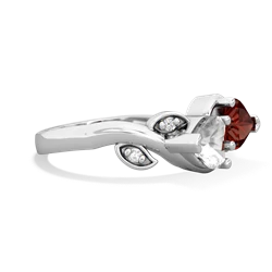 White Topaz Floral Elegance 14K White Gold ring R5790