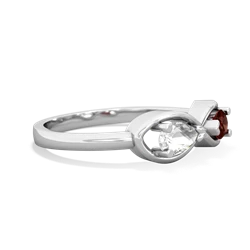 White Topaz Infinity 14K White Gold ring R5050