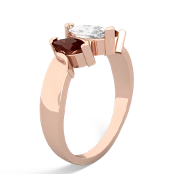 White Topaz Three Peeks 14K Rose Gold ring R2433