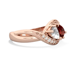 White Topaz Summer Winds 14K Rose Gold ring R5342