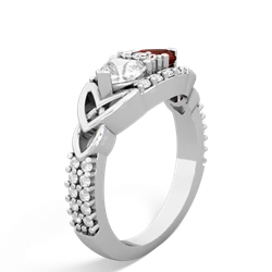 White Topaz Sparkling Celtic Knot 14K White Gold ring R2645