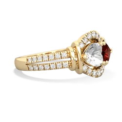 White Topaz Art-Deco Keepsake 14K Yellow Gold ring R5630