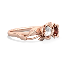 White Topaz Rose Garden 14K Rose Gold ring R5510