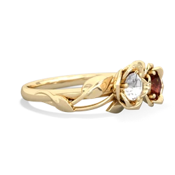 White Topaz Rose Garden 14K Yellow Gold ring R5510