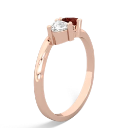 White Topaz Sweethearts 14K Rose Gold ring R5260