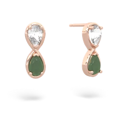 White Topaz Infinity 14K Rose Gold earrings E5050