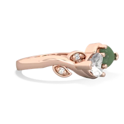 White Topaz Floral Elegance 14K Rose Gold ring R5790