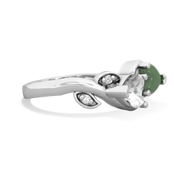 White Topaz Floral Elegance 14K White Gold ring R5790