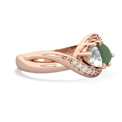 White Topaz Summer Winds 14K Rose Gold ring R5342