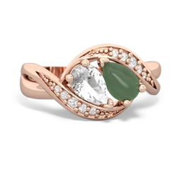 White Topaz Summer Winds 14K Rose Gold ring R5342