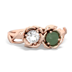 White Topaz Rose Garden 14K Rose Gold ring R5510