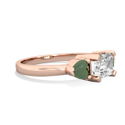 White Topaz Three Stone 14K Rose Gold ring R5235