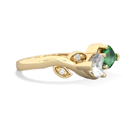 White Topaz Floral Elegance 14K Yellow Gold ring R5790