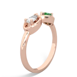 White Topaz Infinity 14K Rose Gold ring R5050