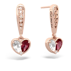 matching earrings - Filligree Heart