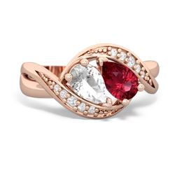 White Topaz Summer Winds 14K Rose Gold ring R5342