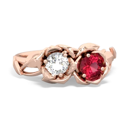 White Topaz Rose Garden 14K Rose Gold ring R5510