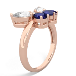 White Topaz Butterfly 14K Rose Gold ring R2215