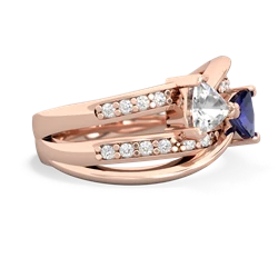 White Topaz Bowtie 14K Rose Gold ring R2360