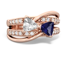 White Topaz Bowtie 14K Rose Gold ring R2360