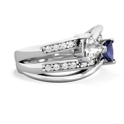 White Topaz Bowtie 14K White Gold ring R2360