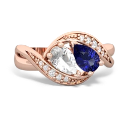 White Topaz Summer Winds 14K Rose Gold ring R5342