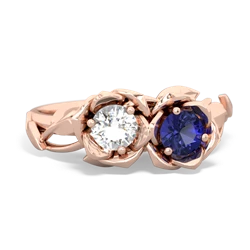 White Topaz Rose Garden 14K Rose Gold ring R5510