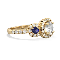 White Topaz Regal Halo 14K Yellow Gold ring R5350