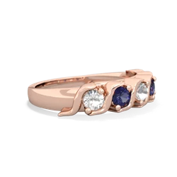 White Topaz Anniversary Band 14K Rose Gold ring R2089