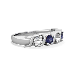 White Topaz Anniversary Band 14K White Gold ring R2089